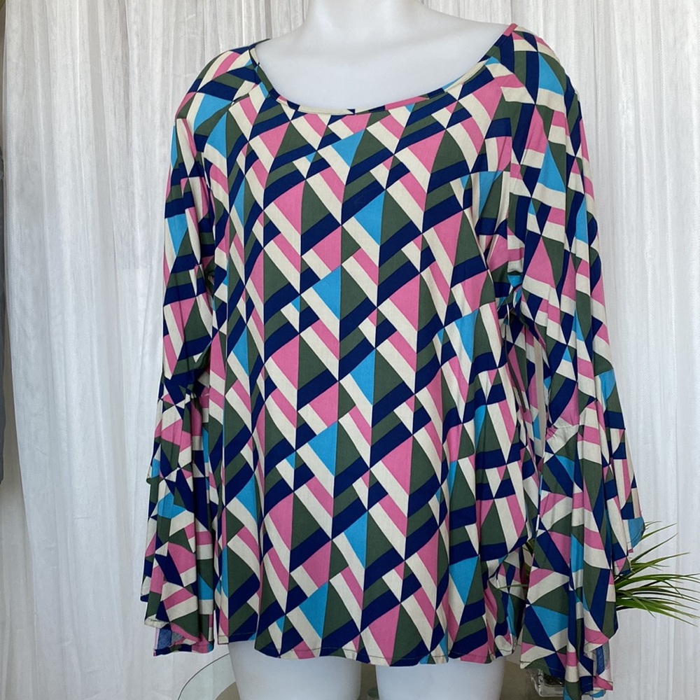 All for color Eva flare sleeves blouse